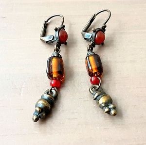 Drop earrings (glass bead)